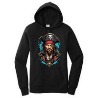 Detailed Pirate Face Women's Pullover Hoodie