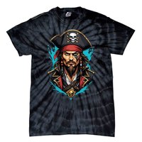 Detailed Pirate Face Tie-Dye T-Shirt