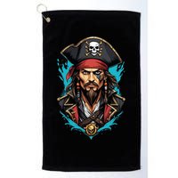 Detailed Pirate Face Golf Towel