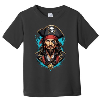 Detailed Pirate Face Toddler T-Shirt