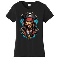 Detailed Pirate Face Women's T-Shirt