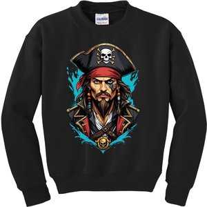 Detailed Pirate Face Kids Sweatshirt