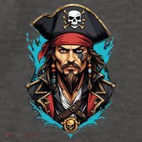 Detailed Pirate Face Vector Backpack