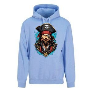 Detailed Pirate Face Unisex Surf Hoodie