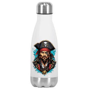 Detailed Pirate Face Stainless Steel Insulated Water Bottle