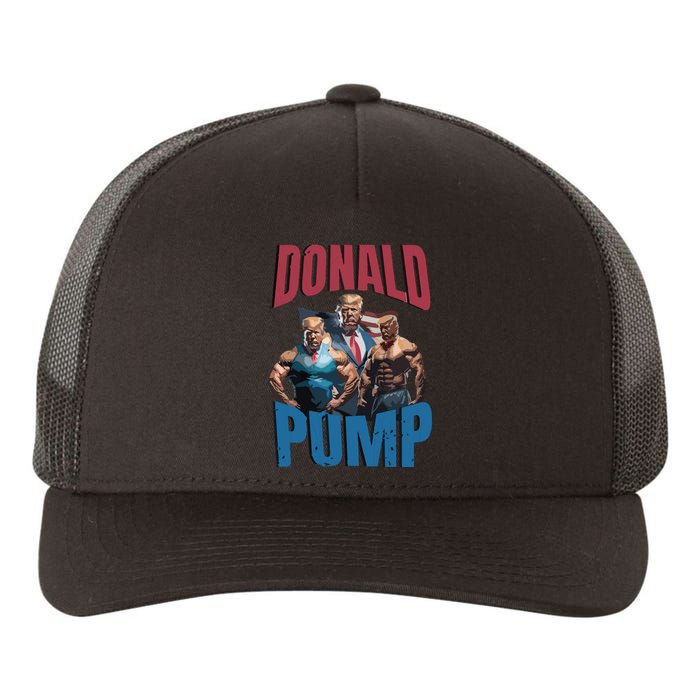 Donald Pump Gift Meme Funny Election Tren Hard Appareal We Go Gym For Bodybuilde Yupoong Adult 5-Panel Trucker Hat