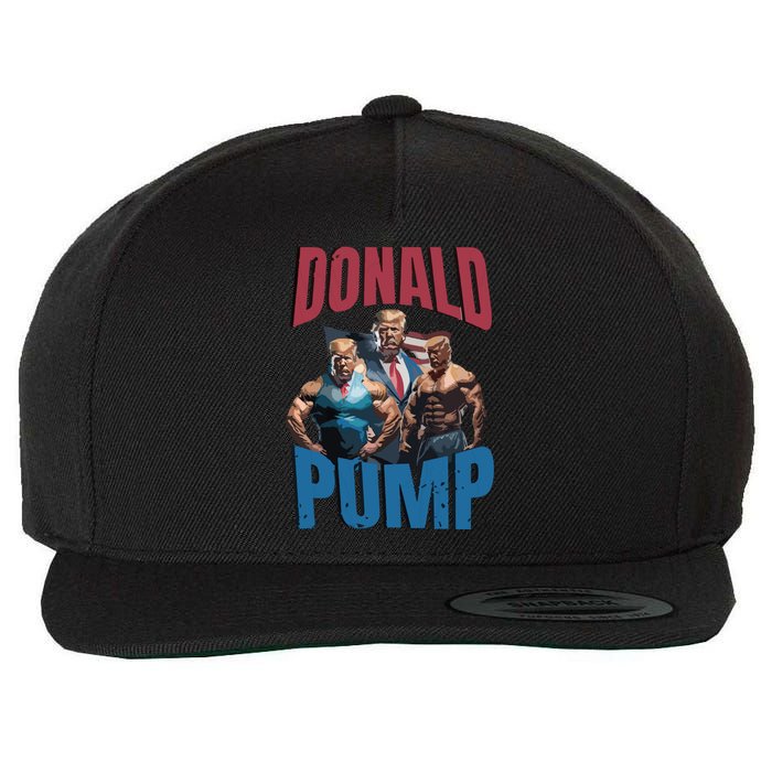 Donald Pump Gift Meme Funny Election Tren Hard Appareal We Go Gym For Bodybuilde Wool Snapback Cap