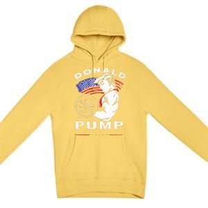 Donald Pump Gym Bodybuilder And Weightlifting Premium Pullover Hoodie