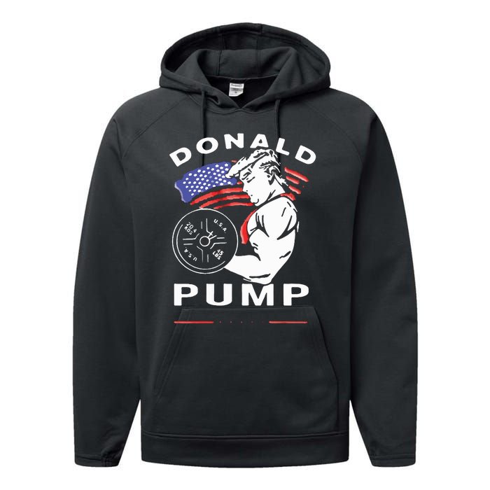 Donald Pump Gym Bodybuilder And Weightlifting Performance Fleece Hoodie