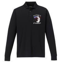 Donald Pump Gym Bodybuilder And Weightlifting Performance Long Sleeve Polo