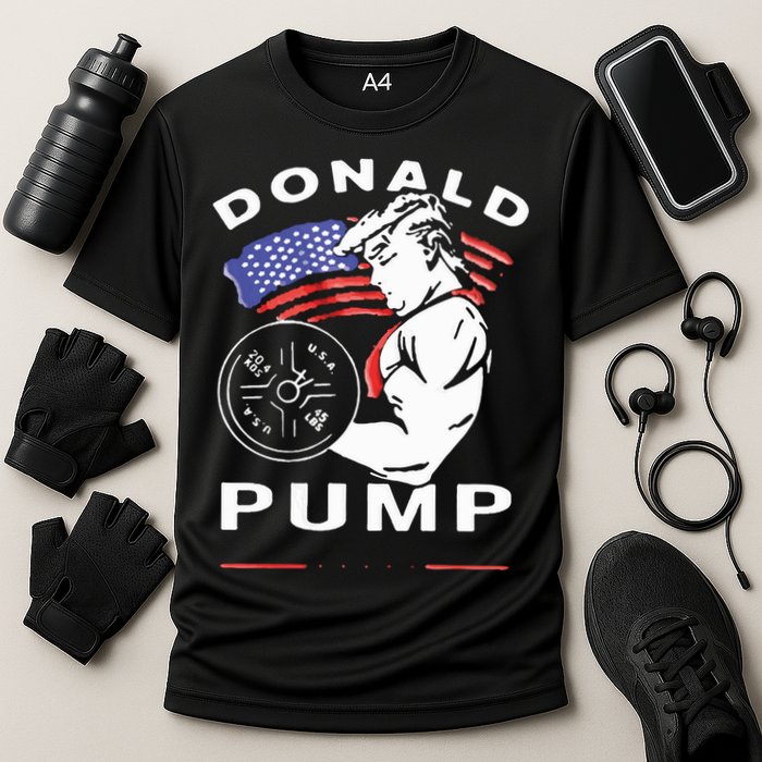 Donald Pump Gym Bodybuilder And Weightlifting Cooling Performance Crew T-Shirt
