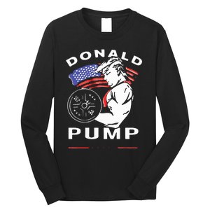 Donald Pump Gym Bodybuilder And Weightlifting Long Sleeve Shirt