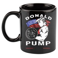 Donald Pump Gym Bodybuilder And Weightlifting 11oz C Handle Ceramic Mug
