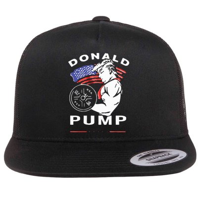 Donald Pump Gym Bodybuilder And Weightlifting Flatbill Hat