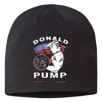 Donald Pump Gym Bodybuilder And Weightlifting Sustainable Beanie