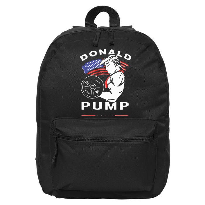 Donald Pump Gym Bodybuilder And Weightlifting 16 in Basic Backpack