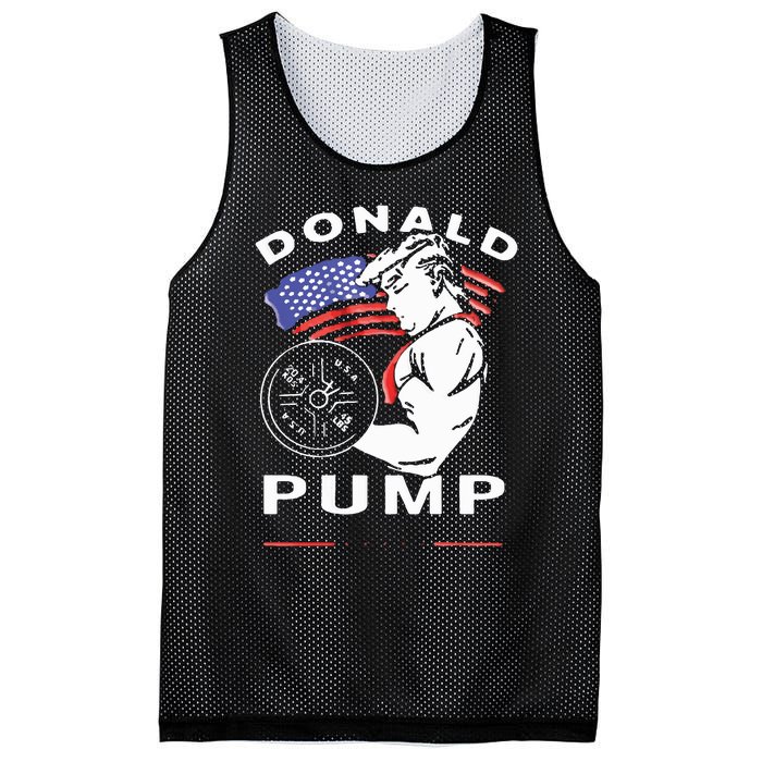 Donald Pump Gym Bodybuilder And Weightlifting Mesh Reversible Basketball Jersey Tank