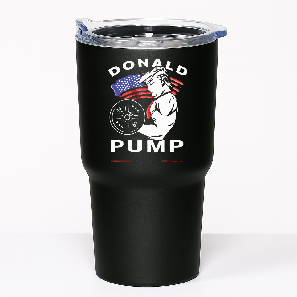 Donald Pump Gym Bodybuilder And Weightlifting Tumbler