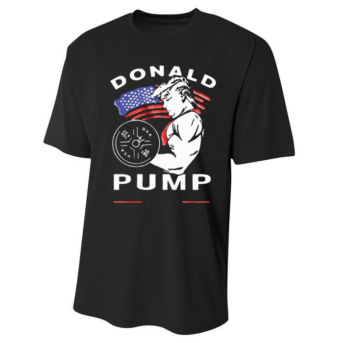 Donald Pump Gym Bodybuilder And Weightlifting Performance Sprint T-Shirt