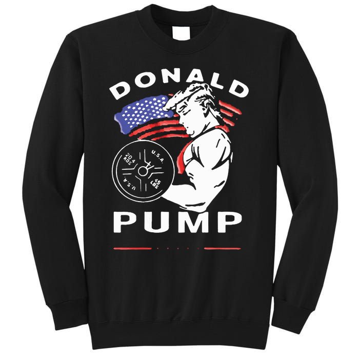 Donald Pump Gym Bodybuilder And Weightlifting Tall Sweatshirt