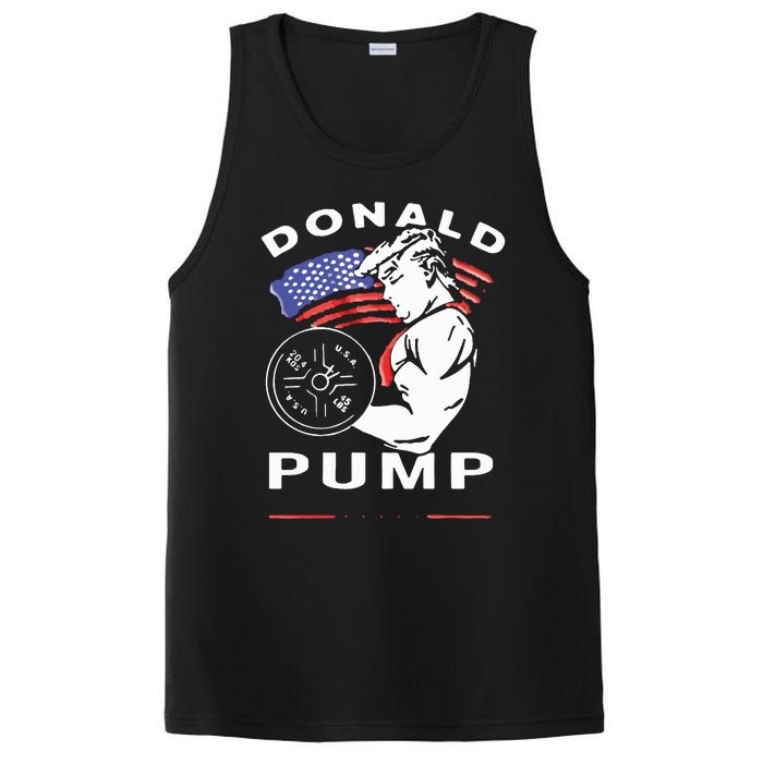 Donald Pump Gym Bodybuilder And Weightlifting PosiCharge Competitor Tank