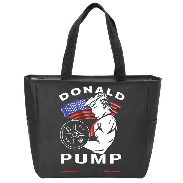Donald Pump Gym Bodybuilder And Weightlifting Zip Tote Bag