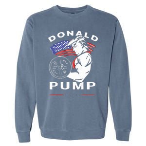 Donald Pump Gym Bodybuilder And Weightlifting Garment-Dyed Sweatshirt