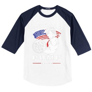 Donald Pump Gym Bodybuilder And Weightlifting Baseball Sleeve Shirt