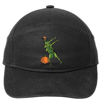 Dabbing Pilgrim Grasshopper Thanksgiving Gift 7-Panel Snapback Hat