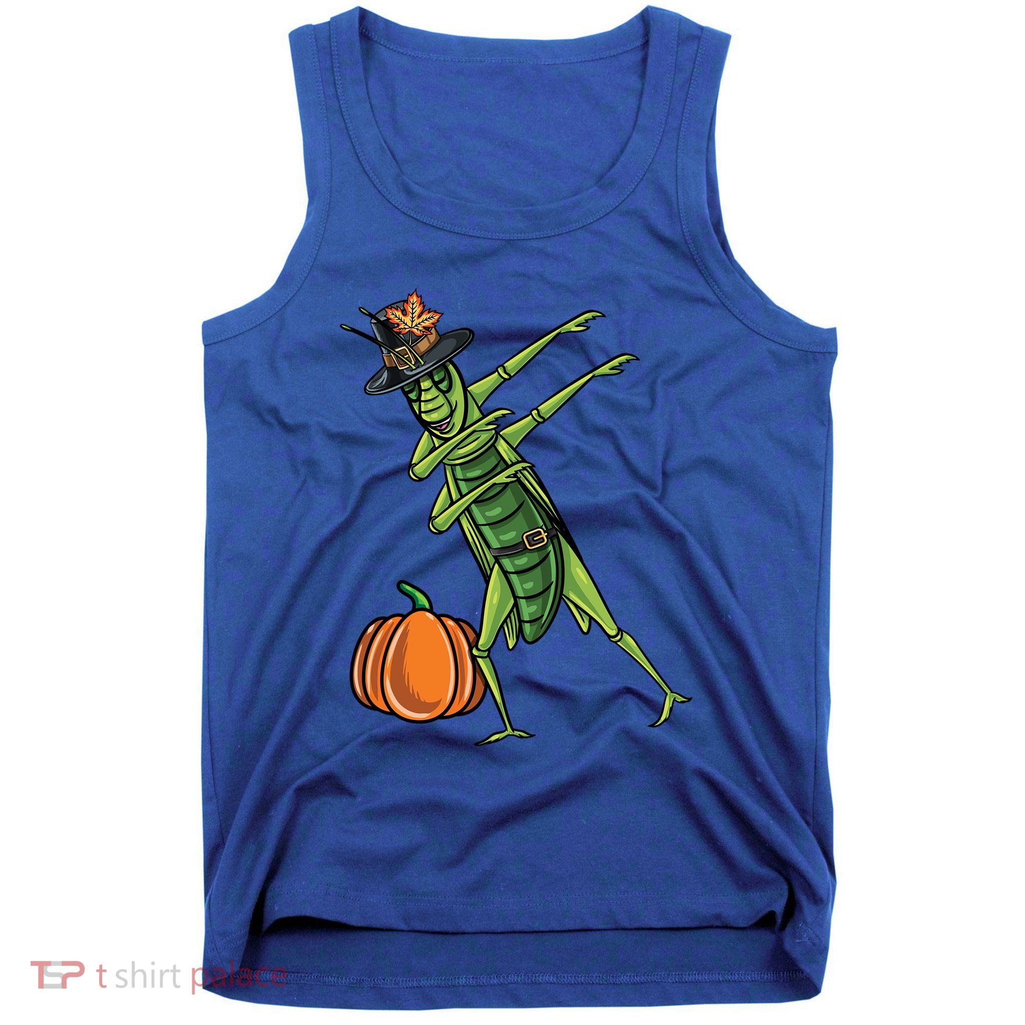 Dabbing Pilgrim Grasshopper Thanksgiving Gift Tank Top
