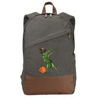 Dabbing Pilgrim Grasshopper Thanksgiving Gift Cotton Canvas Backpack