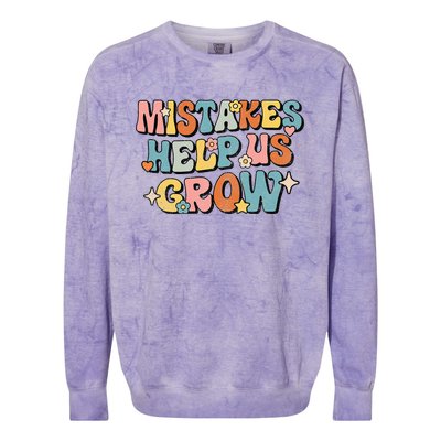 Daisy Positive Growth Mindset Retro Teacher Back To School Colorblast Crewneck Sweatshirt