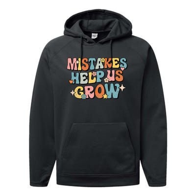 Daisy Positive Growth Mindset Retro Teacher Back To School Performance Fleece Hoodie