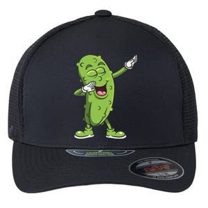 Dabbing Pickle Gift Cucumber Vegetarian Vegan Pickles Lover Gift Flexfit Unipanel Trucker Cap