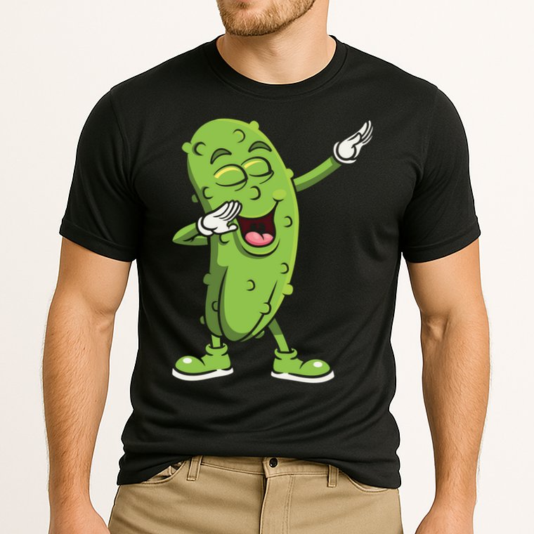 Dabbing Pickle Gift Cucumber Vegetarian Vegan Pickles Lover Gift Cooling Performance Crew T-Shirt