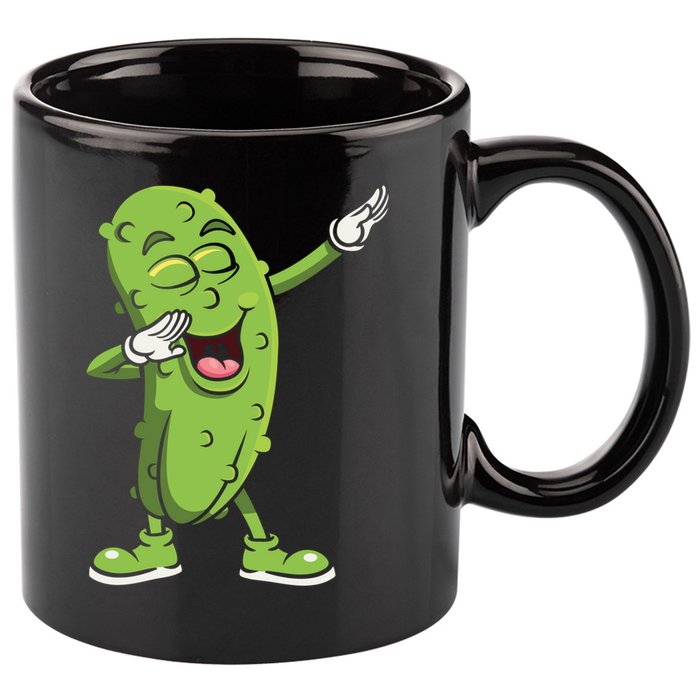 Dabbing Pickle Gift Cucumber Vegetarian Vegan Pickles Lover Gift 11oz C Handle Ceramic Mug