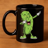 Dabbing Pickle Gift Cucumber Vegetarian Vegan Pickles Lover Gift 11oz C Handle Ceramic Mug