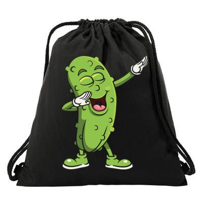 Dabbing Pickle Gift Cucumber Vegetarian Vegan Pickles Lover Gift Drawstring Bag