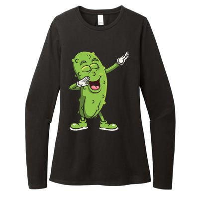 Dabbing Pickle Gift Cucumber Vegetarian Vegan Pickles Lover Gift Womens CVC Long Sleeve Shirt