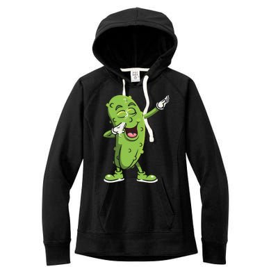 Dabbing Pickle Gift Cucumber Vegetarian Vegan Pickles Lover Gift Women's Fleece Hoodie