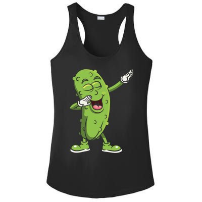 Dabbing Pickle Gift Cucumber Vegetarian Vegan Pickles Lover Gift Ladies PosiCharge Competitor Racerback Tank