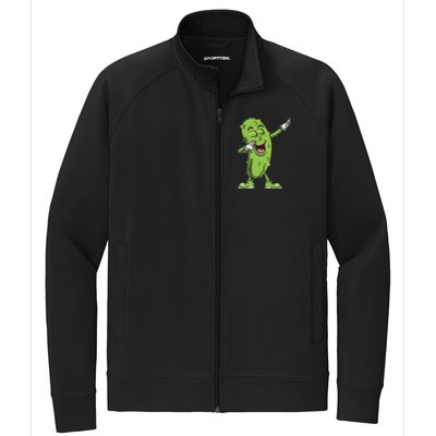 Dabbing Pickle Gift Cucumber Vegetarian Vegan Pickles Lover Gift Stretch Full-Zip Cadet Jacket