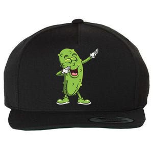 Dabbing Pickle Gift Cucumber Vegetarian Vegan Pickles Lover Gift Wool Snapback Cap