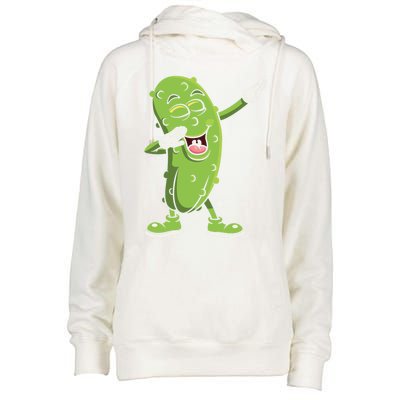 Dabbing Pickle Gift Cucumber Vegetarian Vegan Pickles Lover Gift Womens Funnel Neck Pullover Hood