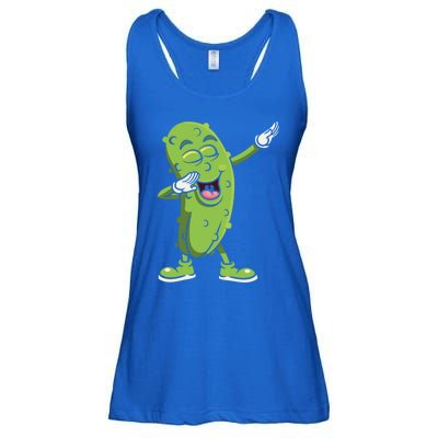 Dabbing Pickle Gift Cucumber Vegetarian Vegan Pickles Lover Gift Ladies Essential Flowy Tank