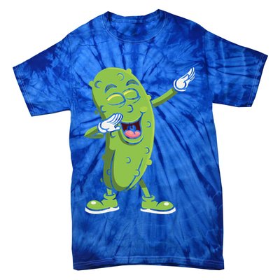 Dabbing Pickle Gift Cucumber Vegetarian Vegan Pickles Lover Gift Tie-Dye T-Shirt