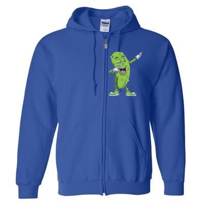 Dabbing Pickle Gift Cucumber Vegetarian Vegan Pickles Lover Gift Full Zip Hoodie