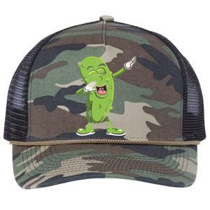 Dabbing Pickle Gift Cucumber Vegetarian Vegan Pickles Lover Gift Retro Rope Trucker Hat Cap