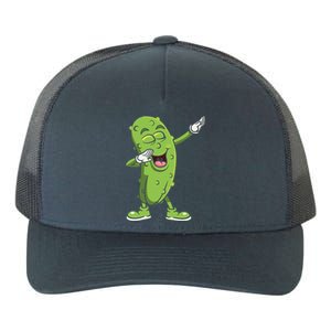 Dabbing Pickle Gift Cucumber Vegetarian Vegan Pickles Lover Gift Yupoong Adult 5-Panel Trucker Hat