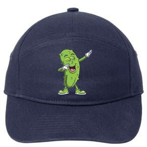 Dabbing Pickle Gift Cucumber Vegetarian Vegan Pickles Lover Gift 7-Panel Snapback Hat